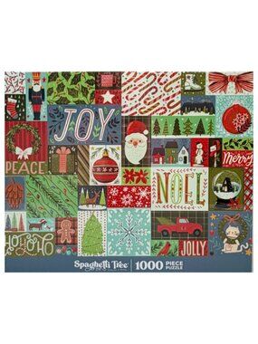 NEW Spaghetti Tree Merry Medley 1000 Piece Jigsaw Puzzle Christmas Holiday
